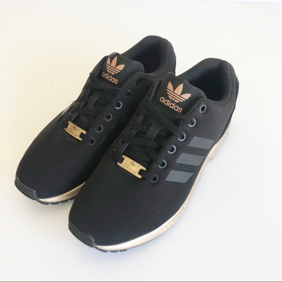 Adidas ZX Flux Black and Rose Gold Copper 7.5 - Picture 2 of 8